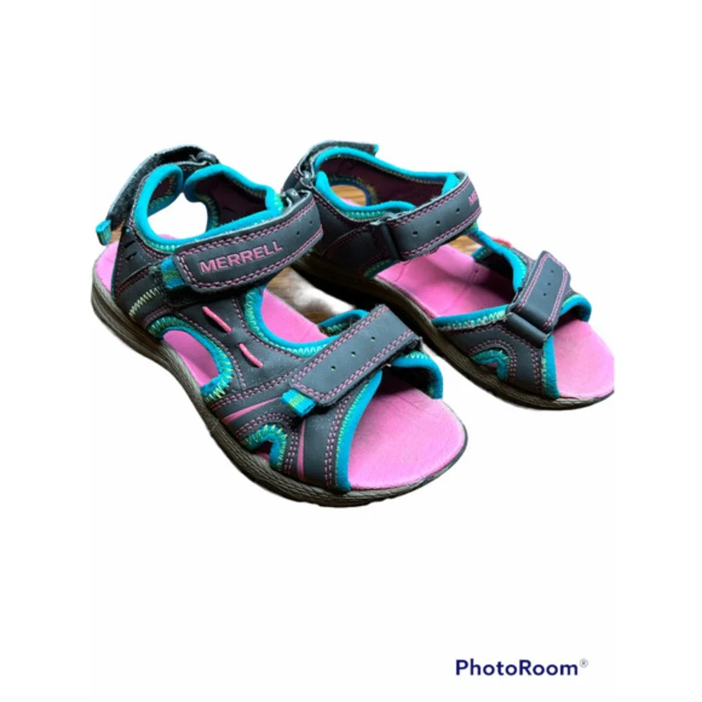 Merrell sandals Gray pink and blue size 1